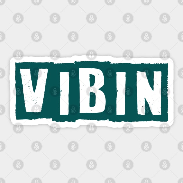 White on dark sea green vibin Sticker by SamridhiVerma18